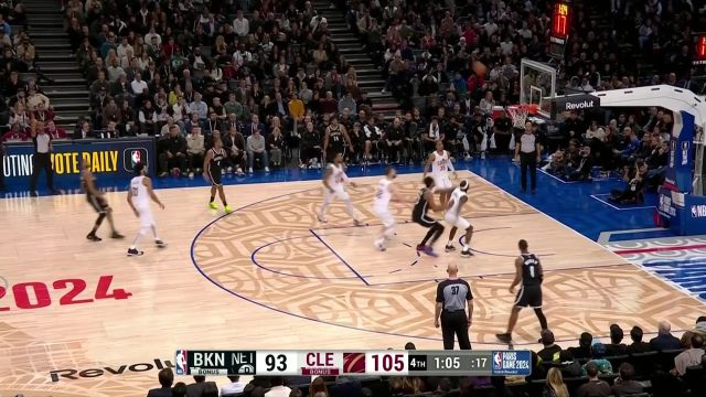 篮网102-111骑士 米切尔轰45分骑士战击败篮网拿下四连胜