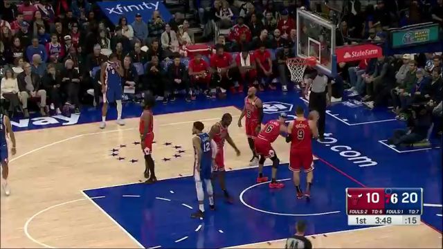 公牛vs76人第1节英文原声回放