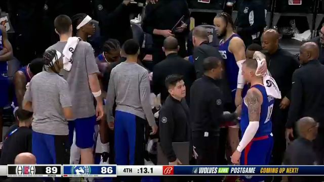NBA常规赛：快船vs森林狼第4节中文解说回放