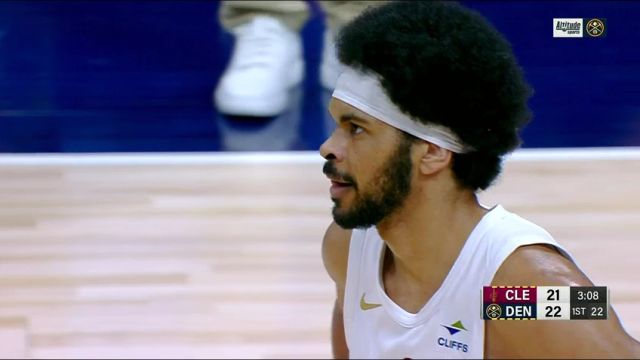 NBA常规赛：骑士vs掘金第1节英文原声回放