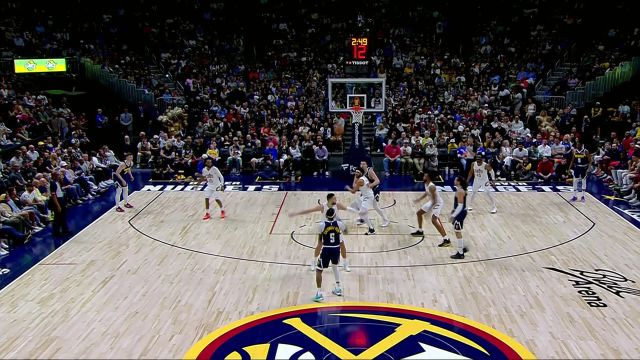 智商永远在线！约基奇蜻蜓点水送妙传 布劳恩不负众望三分一箭穿心