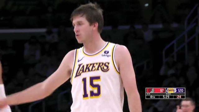 NBA常规赛：开拓者vs湖人第4节英文原声回放