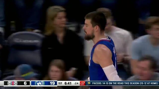 NBA常规赛：快船vs森林狼第1节中文解说回放