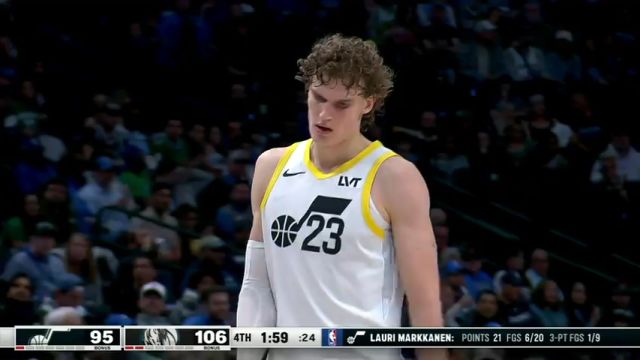 NBA常规赛：爵士vs独行侠第4节英文原声回放