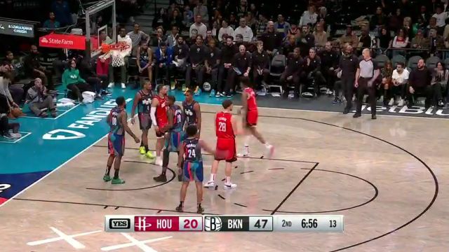 NBA常规赛：火箭vs篮网第2节中文解说回放