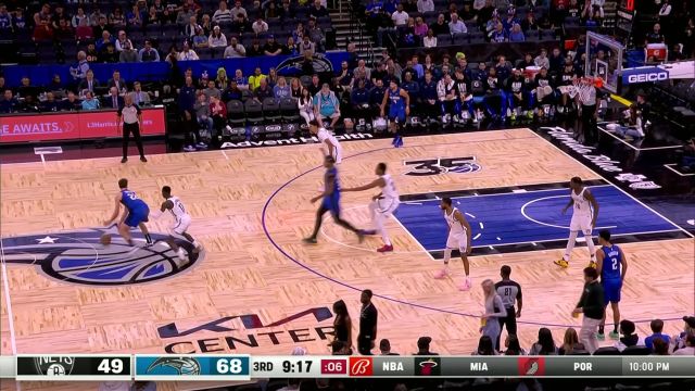 篮网82-108魔术 小瓦格纳21分魔术26分大胜篮网