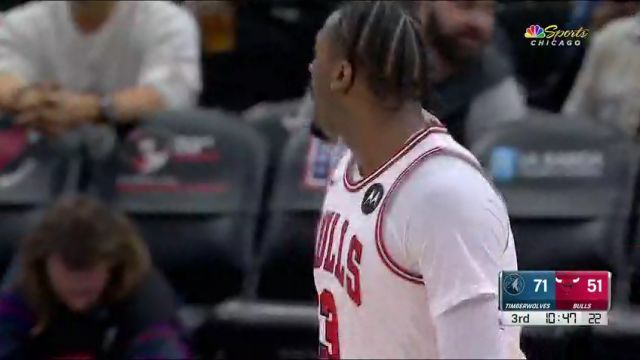 NBA常规赛：森林狼vs公牛第3节中文解说回放