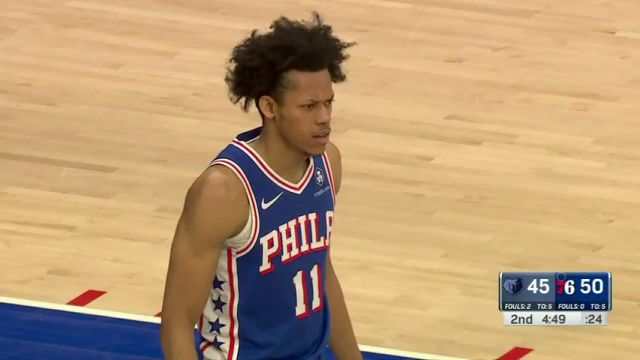 NBA常规赛：灰熊vs费城第2节英文原声回放