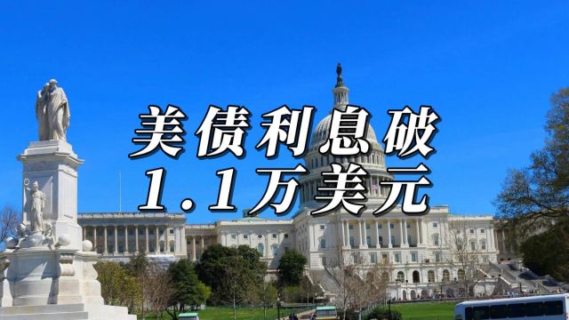 美债利息破1.1万亿美元,超美国军费支出,内部矛盾恐将彻底爆发