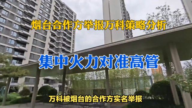 烟台合作方举报万科策略:孤立高管,缩小打击范围,分化债权人和股东