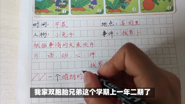 一年级下学期过半,猜猜我们已经写了几篇作文呢?