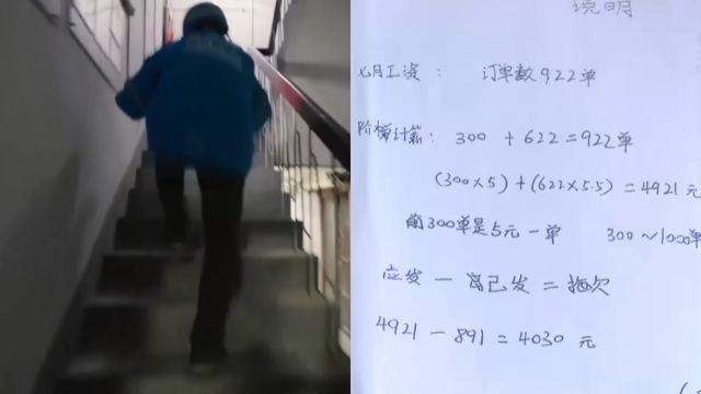 外卖小哥54天跑2182单,到手工资仅5534元,状告公司讨薪二审胜诉