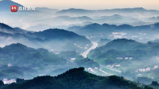 宁静悠远!雨后龙眠山如一幅动态水墨画