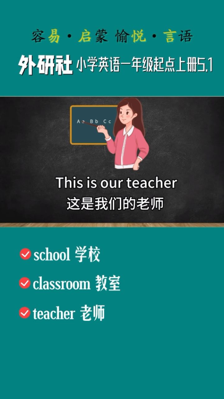 一年级英语上册module5 unit1这是我们的this is our学校school教室