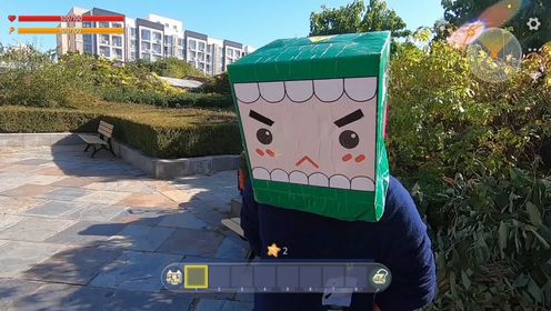 迷你世界真人版:和迷斯拉比赛全输了! #迷你世界 #七宝历险