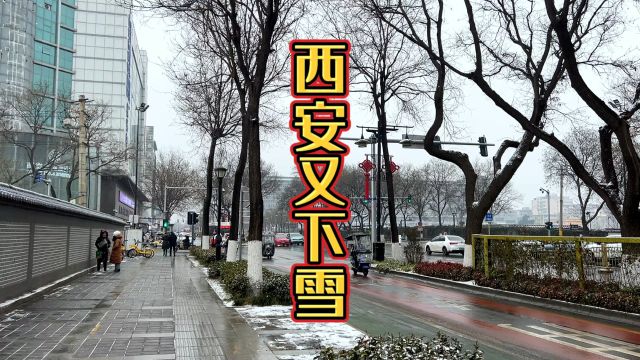 西安又下雪了,气温大幅下降