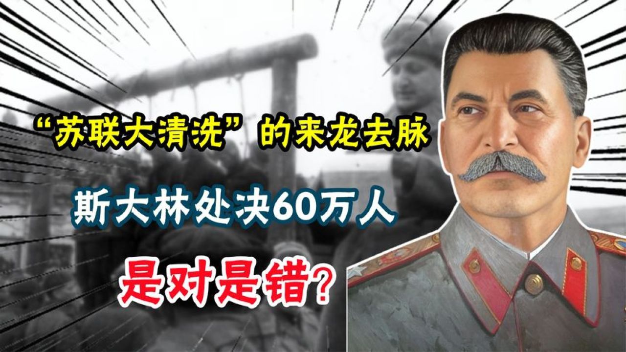 "苏联大清洗"的来龙去脉,斯大林处决60万人,是对是错?