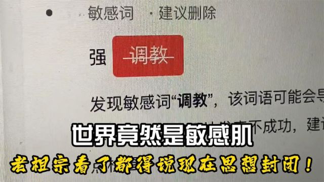 写论文出现了违规词语,没想到世界都敏感成这样了......