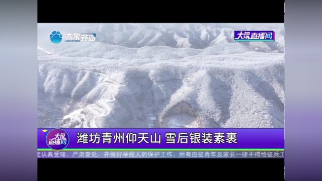 潍坊青州仰天山,雪后银装素裹