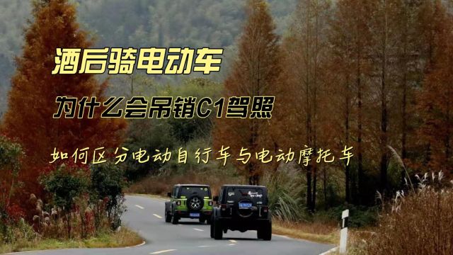 酒后骑电动车为什么会吊销C1驾照 如何区分电动自行车与电动摩托车