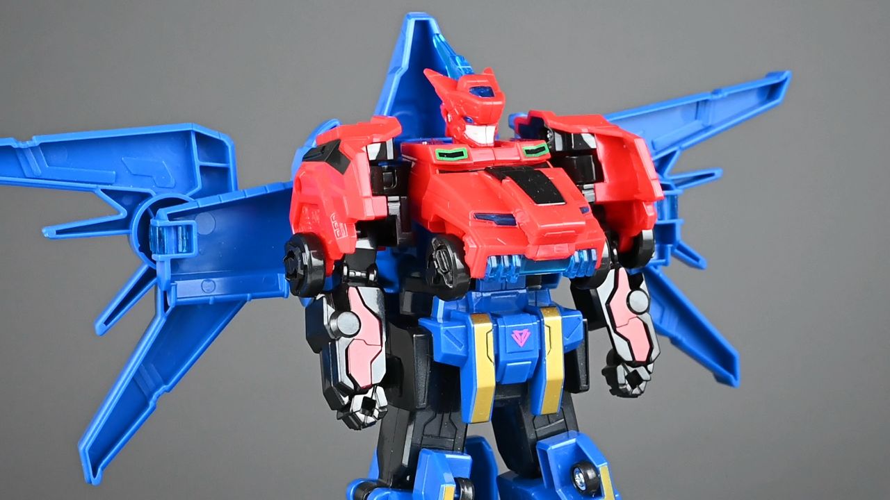 【锦侠】量子战队恐龙守护 闪变合体-超音战神 |二合一模型玩具分享