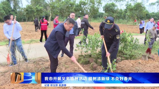 我市开展义务植树活动 植树添新绿 不负好春光