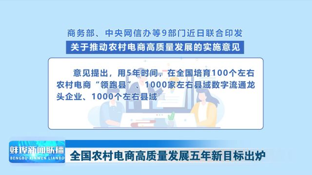 全国农村电商高质量发展五年新目标出炉