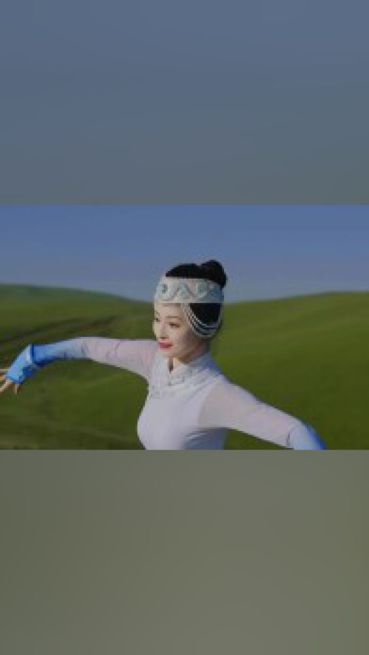 我愿与你展翅飞翔 遨游在蓝天的穹谷#天边#蒙族舞#草原