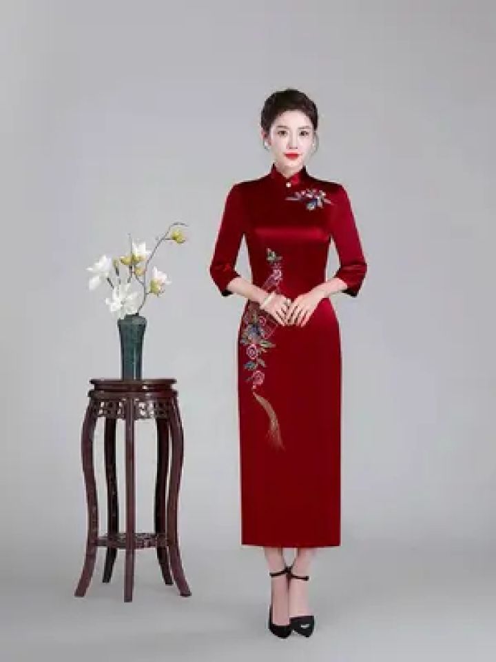 婚礼妈妈旗袍#喜婆婆装 #旗袍裙 #婚庆服装 #礼服裙