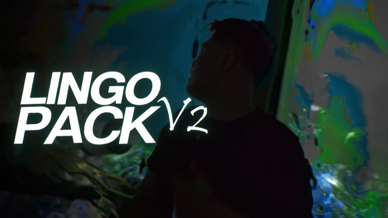 lingo editi300 炫酷复古嘻哈漫剪素材包 标题模型纹