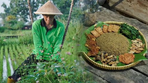 印尼老妇人在院子里制作传统美食，厨艺堪比3星米其林大厨，太厉害了