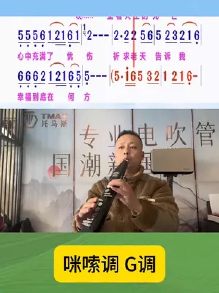 咪嗦调 电吹管g调动态谱演奏#电吹管演奏