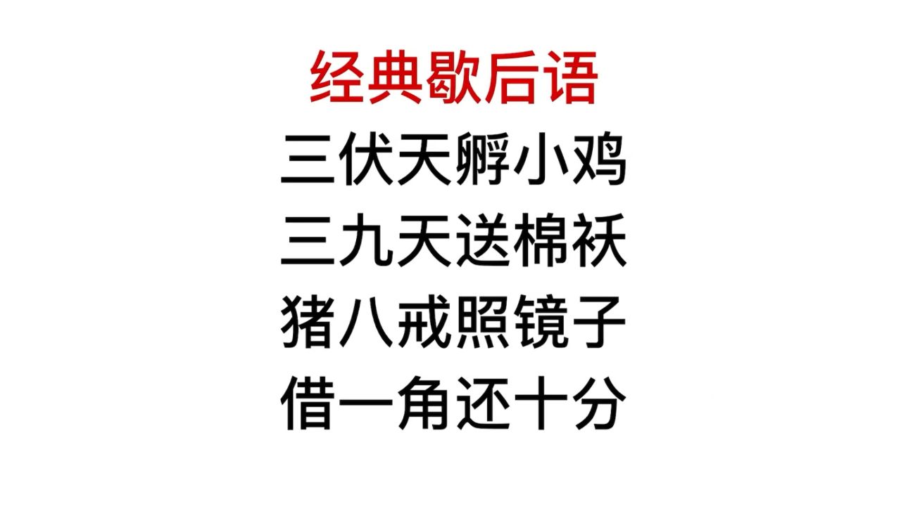 经典歇后语,猪八戒照镜子,借一角换十分