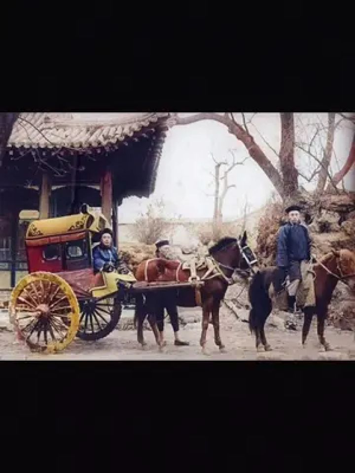清末乘坐马车出行的官员#历史 #好书分享