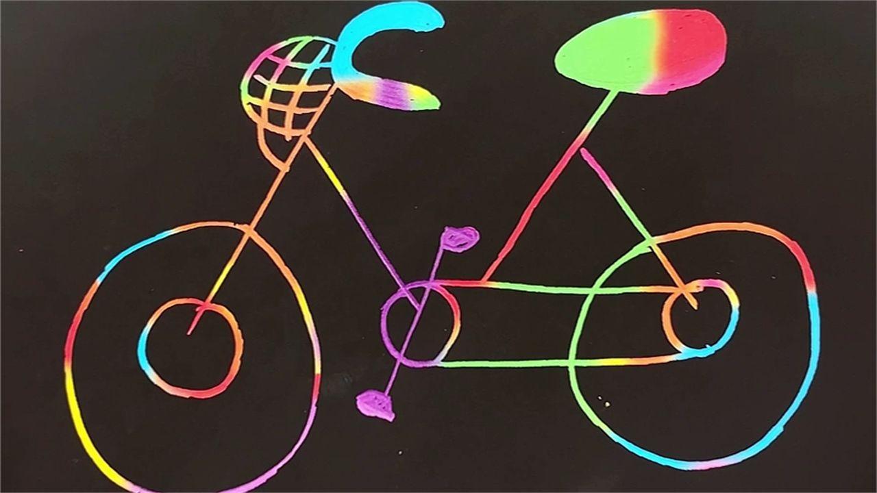 1分钟教你学会自行车的简笔画!