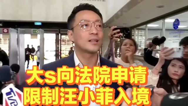 大S台湾法院申请限制令 汪小菲母子将无缘台湾?“要在台资产”