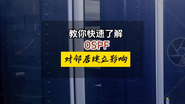 OSPF网络类型对邻居建立的影响