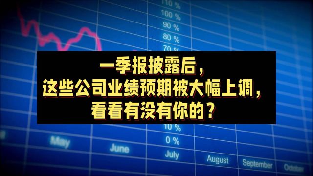 一季报披露后,这些公司业绩预期被大幅上调,看看有没有你的?