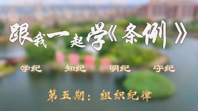 党纪学习教育 | 跟我一起学《条例》第五期:组织纪律