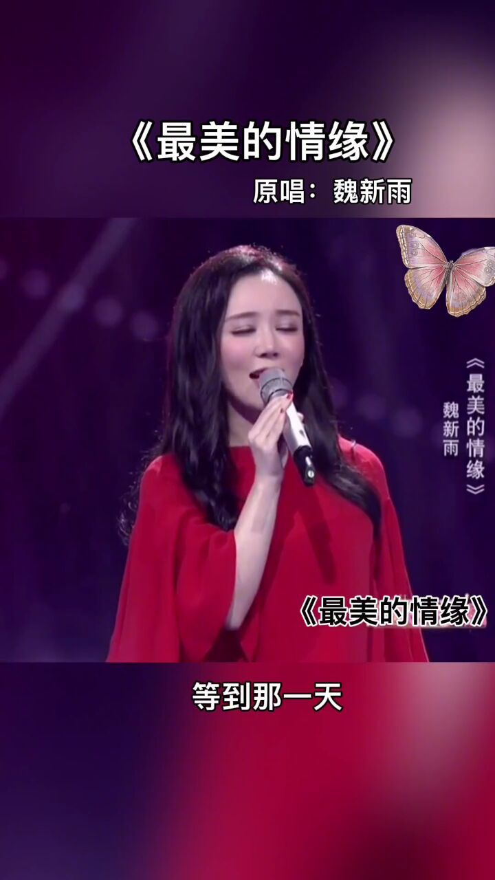 等到那一天,希望大家都能遇到属于自己最美的情缘#魏新雨 #演出现场