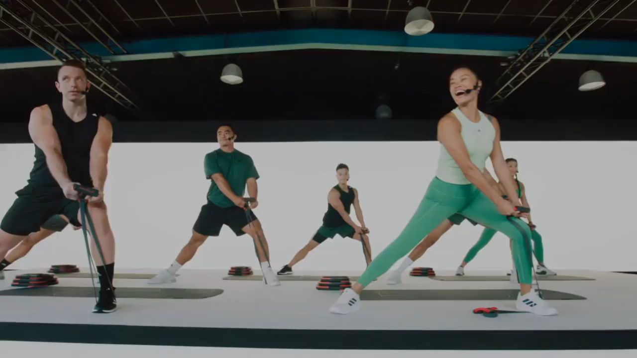 lesmills莱美core第54期腰腹核心训练马甲线健身团操课程弹力绳教学