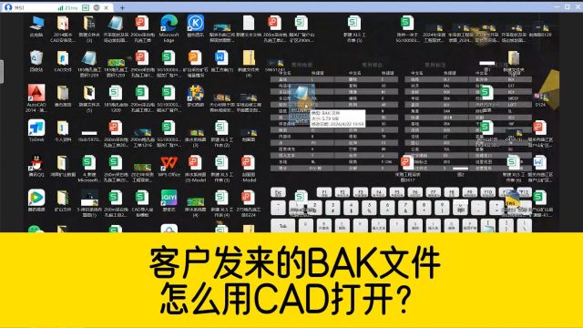 粉丝远程答疑,客户发来的图纸是BAK文件,怎么用CAD打开?