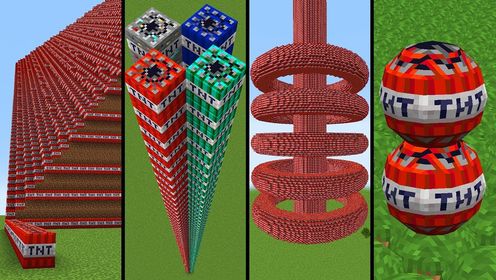 我的世界:制作tnt金字塔,威力如何?