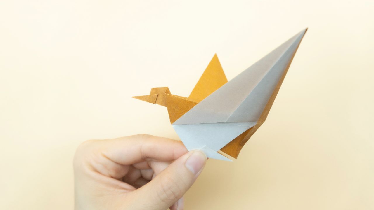 【折纸】会动的折纸——扑翼大雁