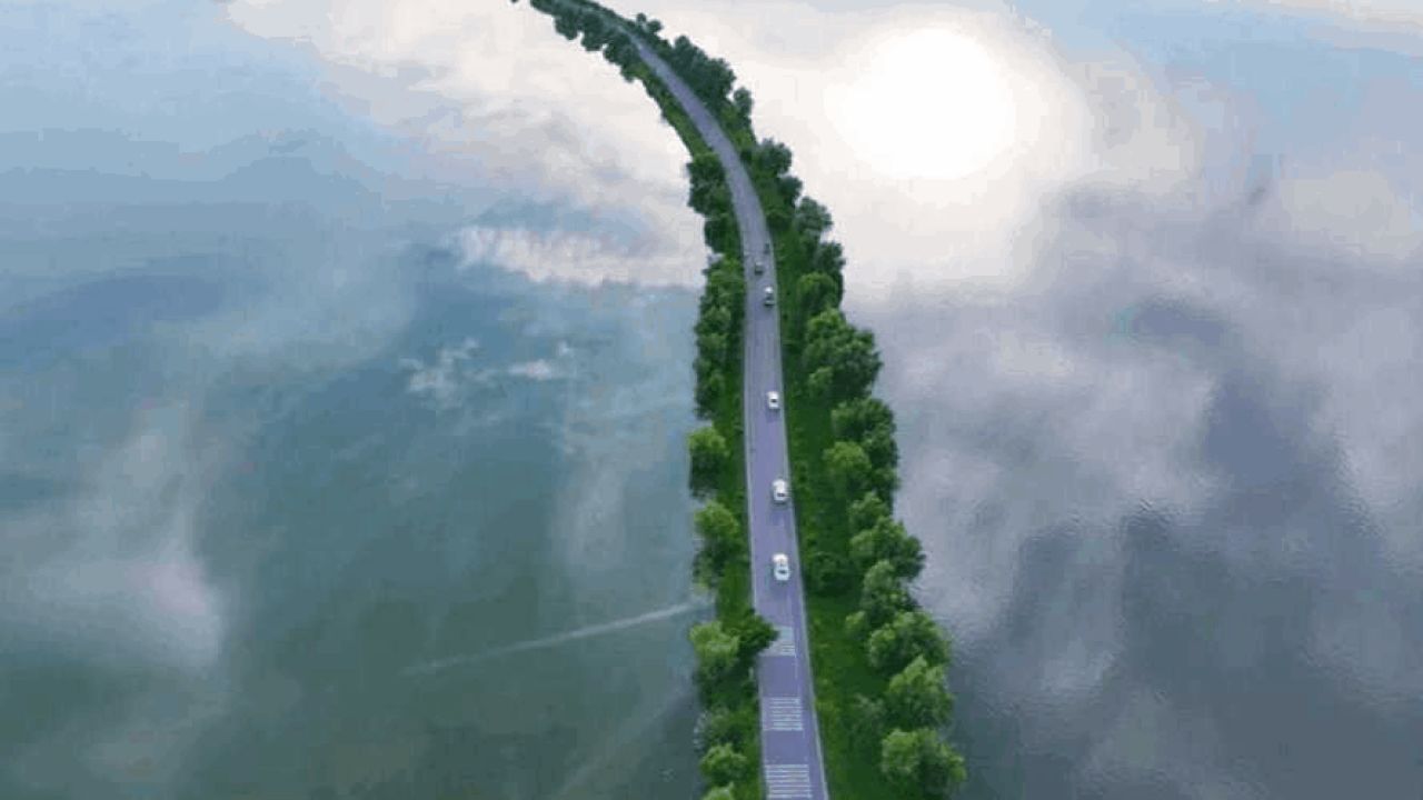 梦幻唯美!池州平天湖湖面犹如"天空之镜"