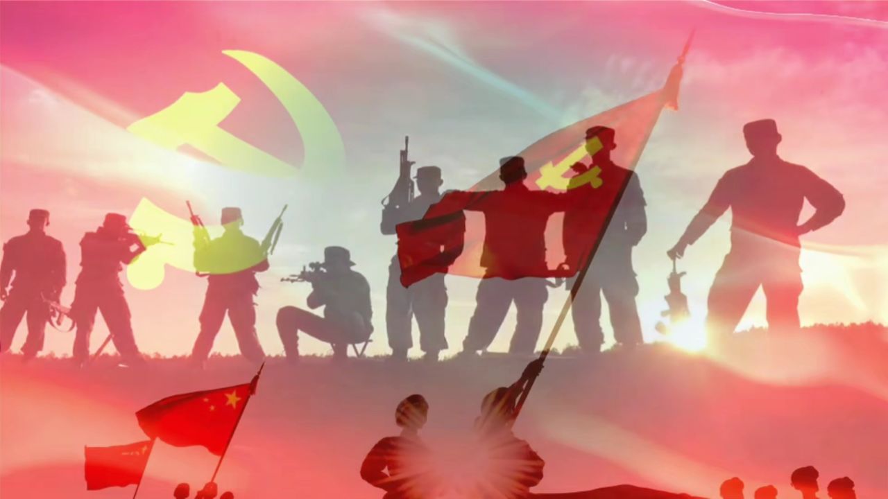 打靶归来led红歌歌曲背景