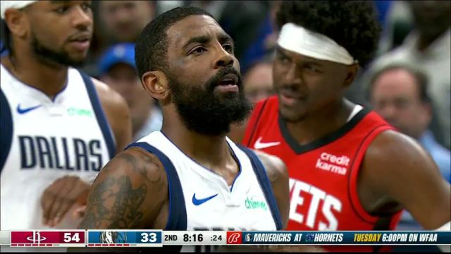 NBA常规赛：火箭vs独行侠第2节英文原声回放