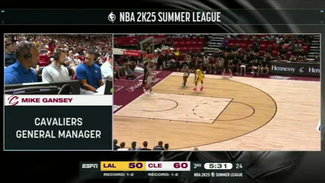NBA夏季联赛：湖人vs骑士第3节英文原声回放