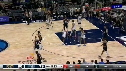 《NBA全场集锦》【回放】NBA季前赛：掘金vs森林狼第3节英文原声回放