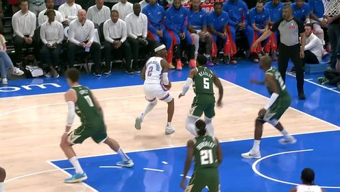 《NBA全场集锦》攻防转换教科书！亚历山大顶着防守翻身跳投美如画